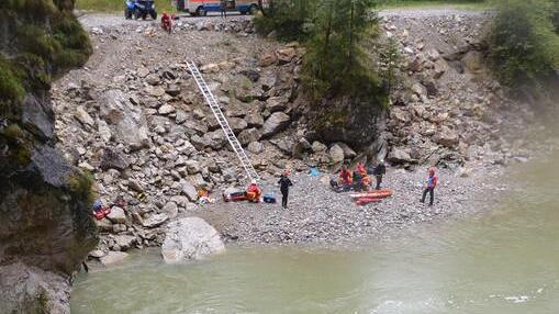 Großübung in der Lammerklamm