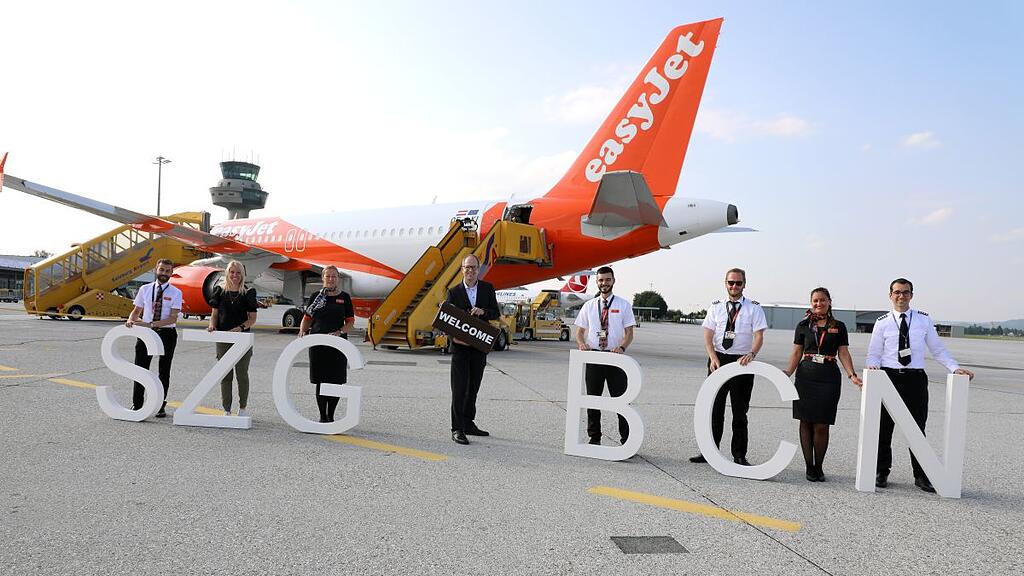 Erster Flug von Salzburg nach Barcelona