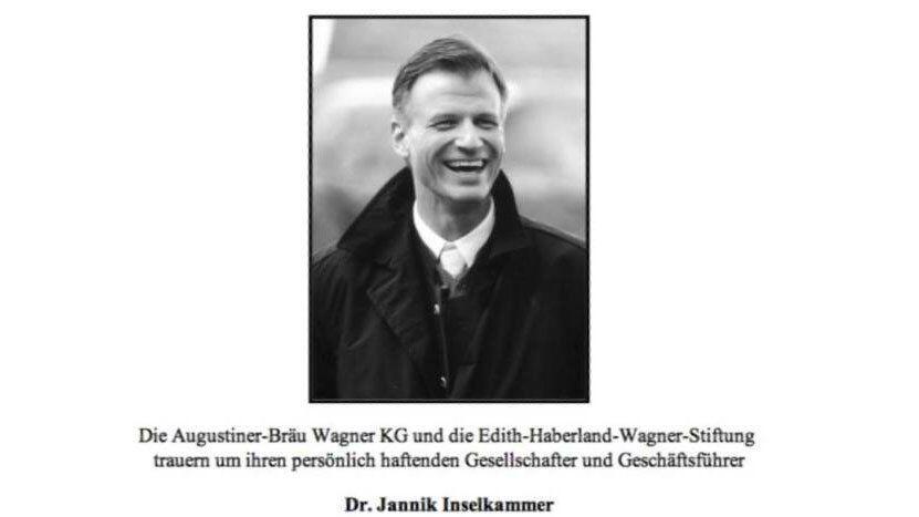 Augustiner-Brauerei-Chef Jannik Inselkammer in Kanada tödlich verunglückt.