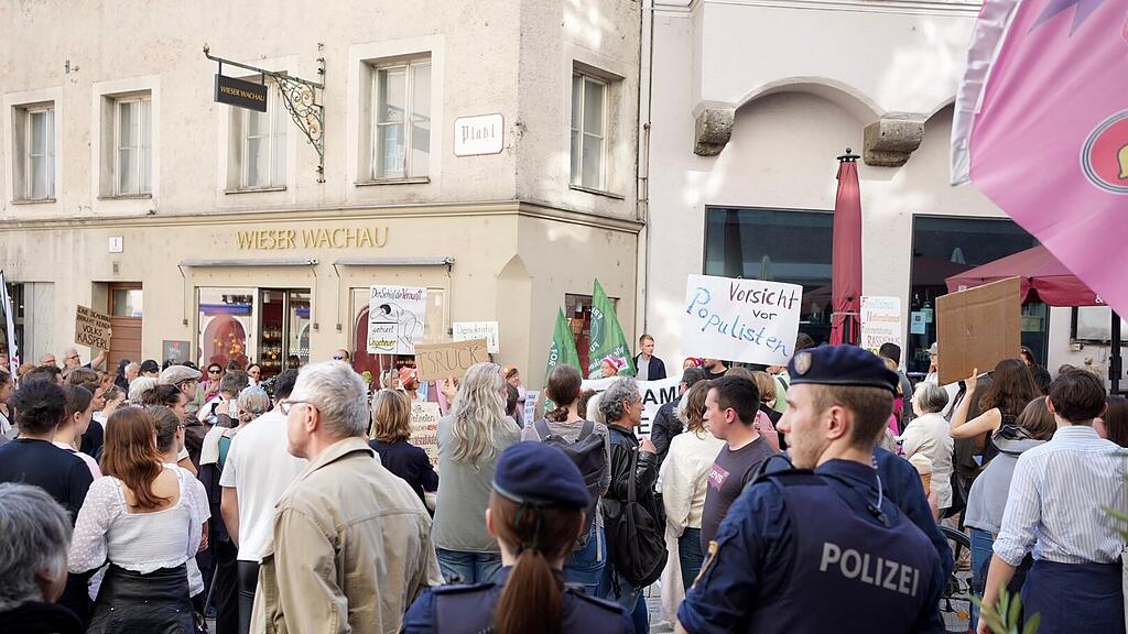 "Demo gegen rechts" in Salzburg