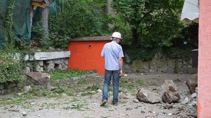 Felssturz in Fürbergstraße