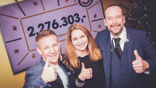 Mehr als 2,2 Millionen Euro haben Knoll, Hiller und Kratky (im Bild von links) beim Weihnachtswunder in Linz gesammelt.