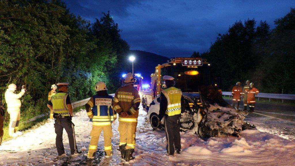 Schwerer Crash auf der B156