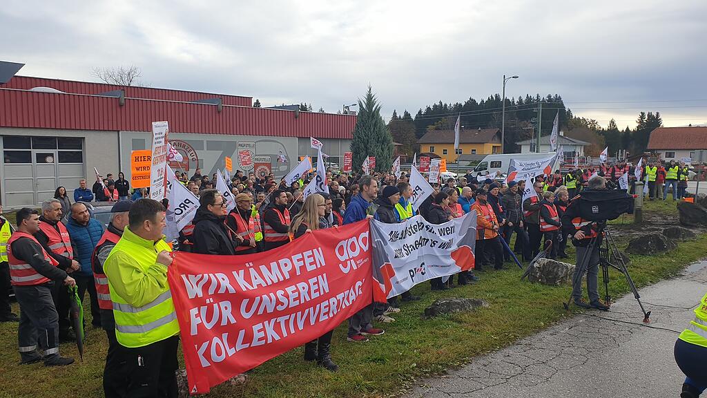 Metaller Streik Salzburg Collini