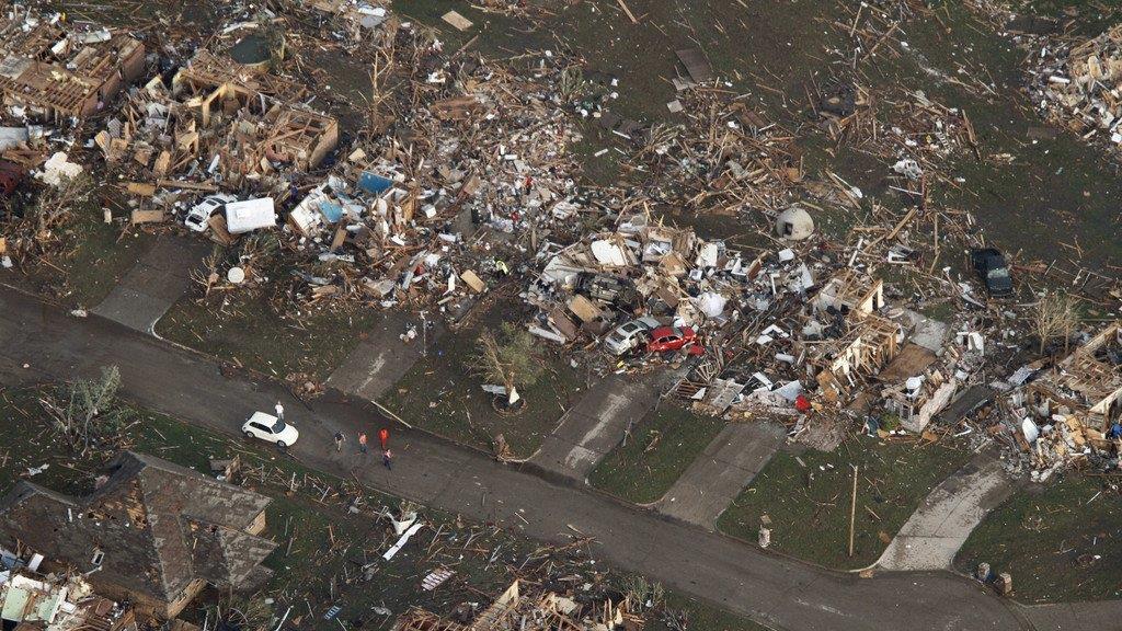 Tornado in Oklahoma: Luftaufnahmen der Zerstörung