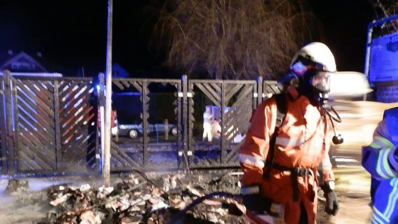 Müllcontainer in Brand