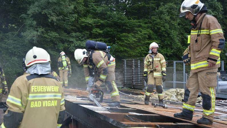 Großeinsatz bei Brand in Bad Vigaun