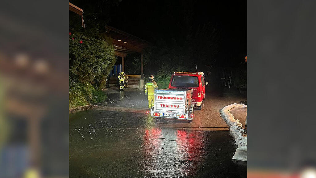 Hochwasser-Einsatz in Thalgau