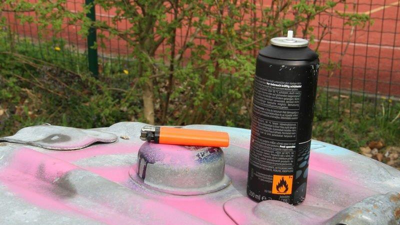 Verbrennungen durch Spraydose