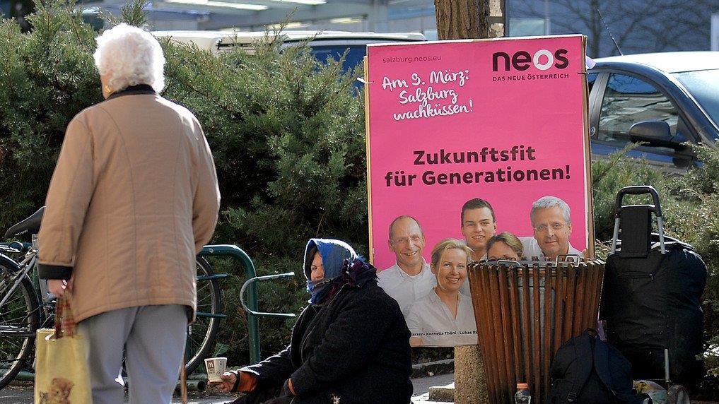 Wahlplakate in der Stadt Salzburg