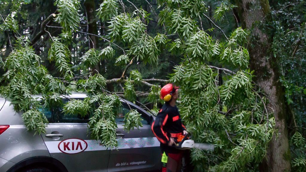 Sturm fegt über die Stadt Salzburg