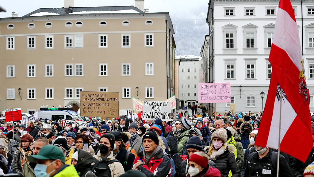 Corona-Demo in Salzburg