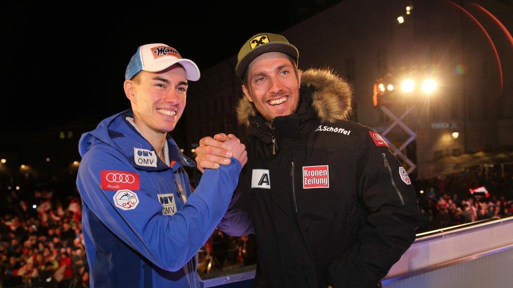 Salzburg begrüßt Ski-Helden am Mozartplatz