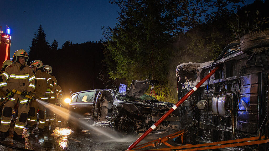 Simulierter Verkehrsunfall beim Wiestalstausee! 125 Jahre FW Tennengeau