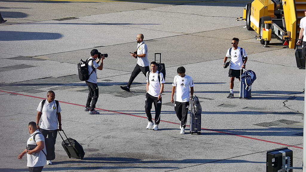 Ankunft von Al-Nassr am Salzburger Flughafen