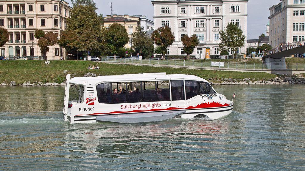 Ausfahrt mit dem Amphiebienbus