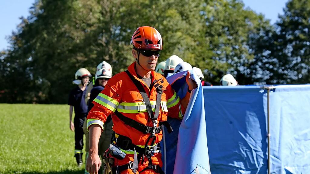 Waldbrand-Übung in Koppl und am Nockstein