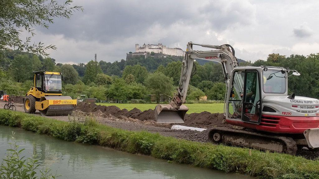 Baustelle am Almkanal