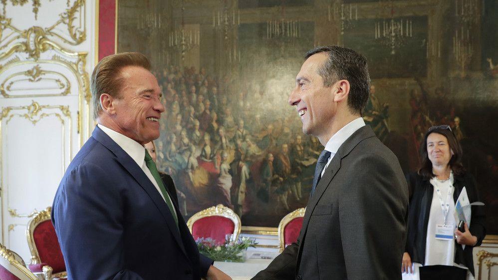 Arnold Schwarzenegger in der Wiener Hofburg