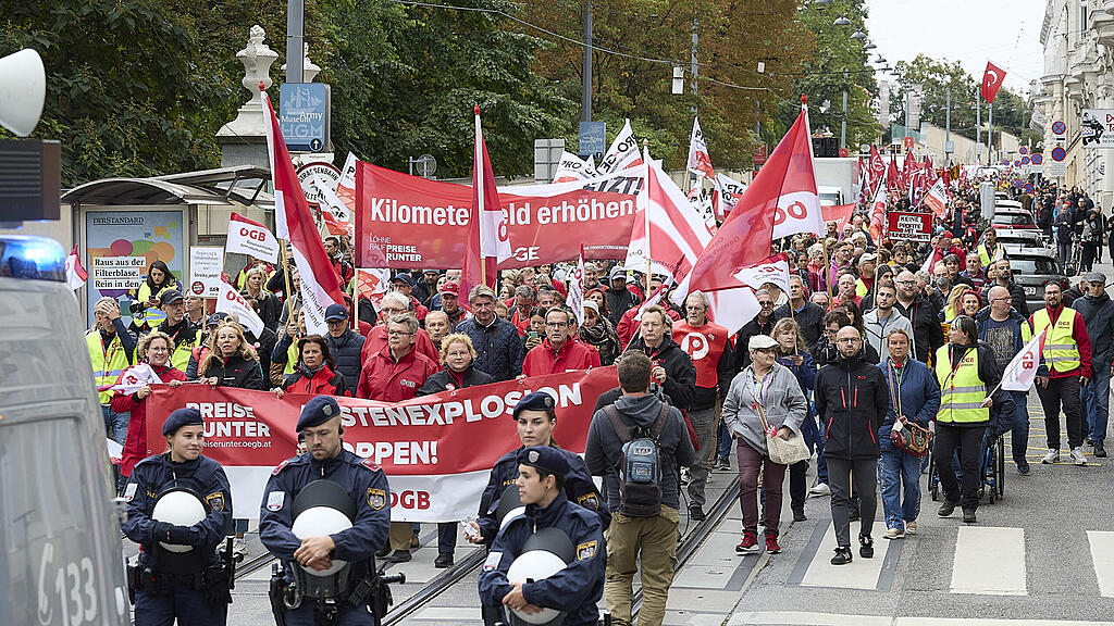 ÖGB-Demo in Wien
