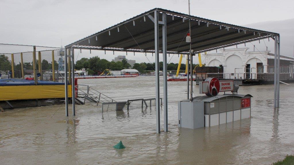 Hochwasser in Wien (Copa Cagrana)