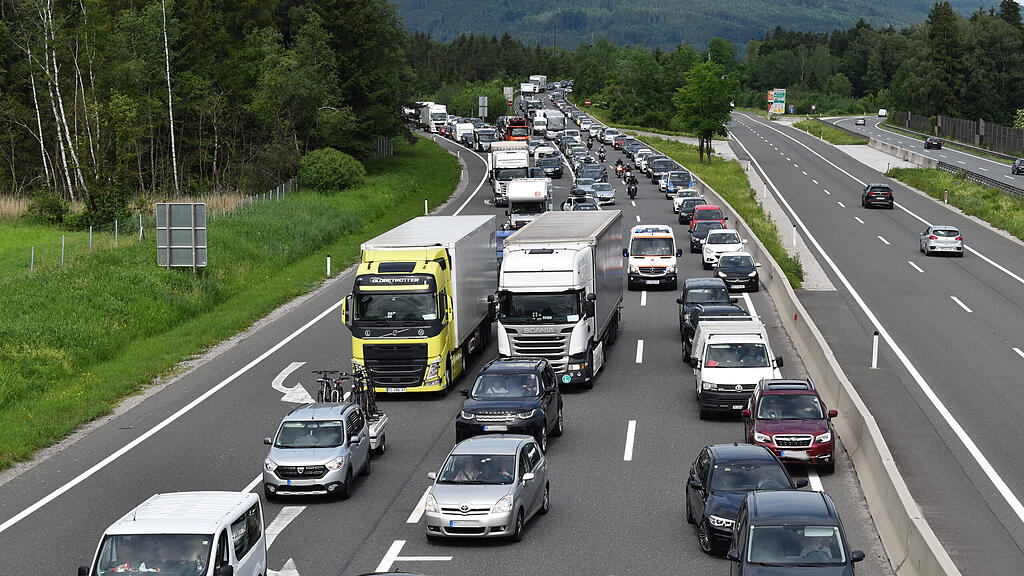 Walserberg Pfingsten 2019, A10, Stau