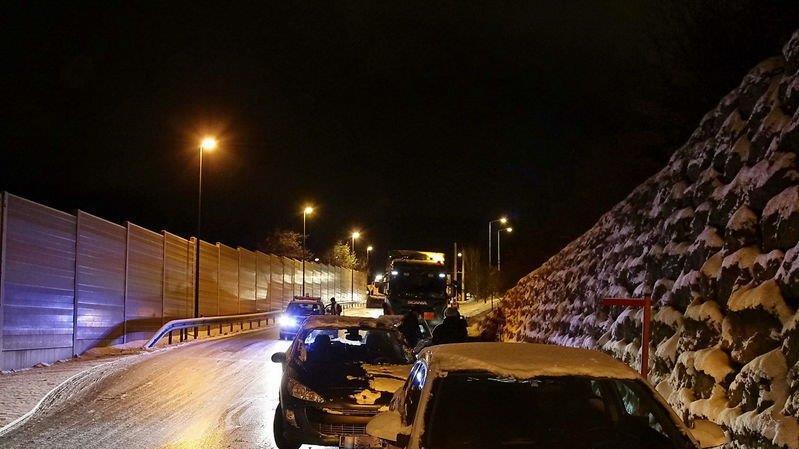Sperre beim Lieferinger Tunnel