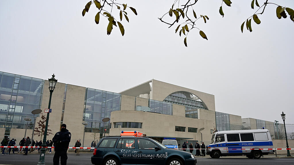 Protest vor Kanzleramt in Berlin