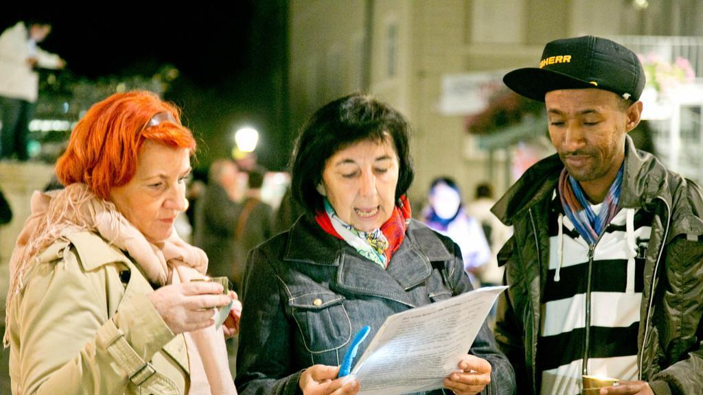 Lichtermeer für Solidarität