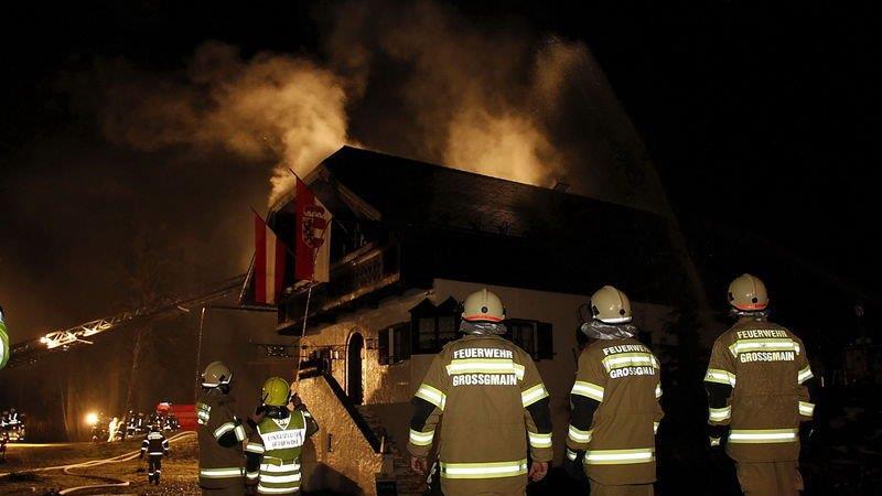 Dachstuhlbrand in Großgmain