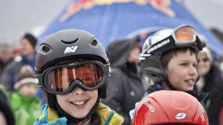 Skispringen mit "Goldi"
