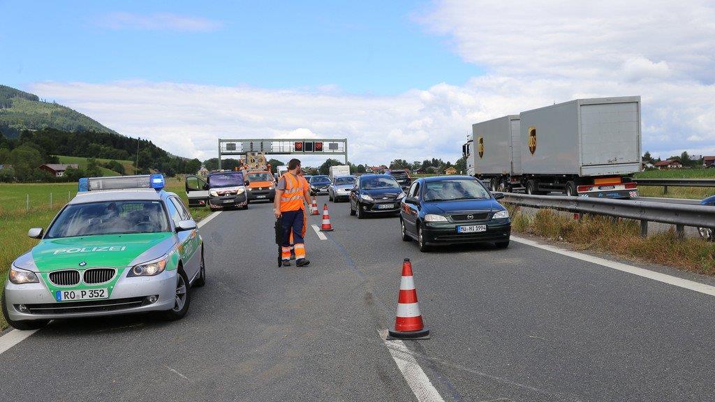 Wohnwagencrash auf A8