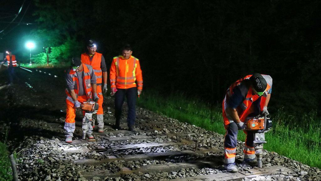 Gleisarbeiten im Flachgau
