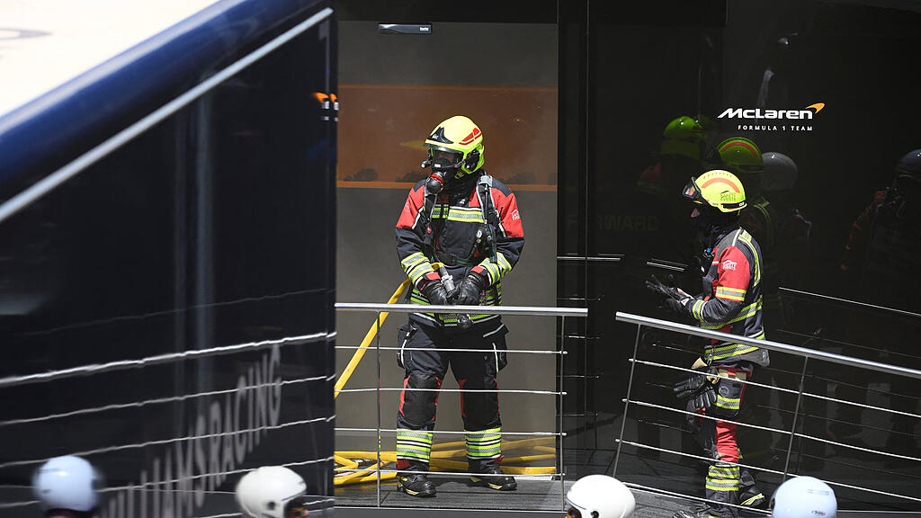 Brand im McLaren-Fahrlager in Barcelona