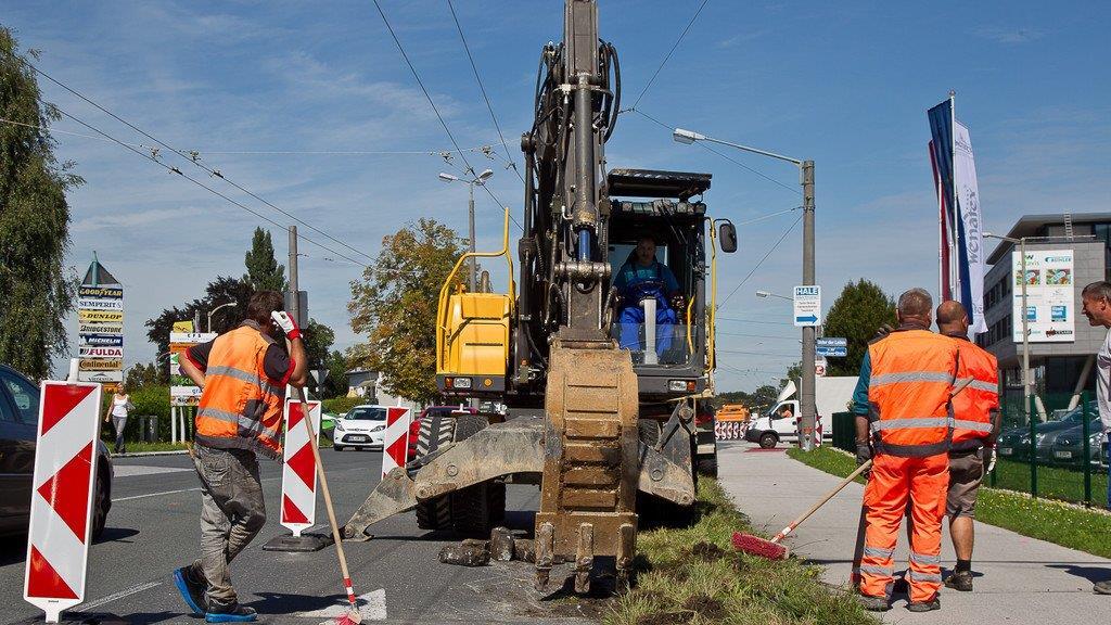Bauarbeiten an der B155