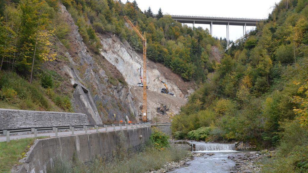 Felssturz auf der B99: Lokalaugenschein im Oktober