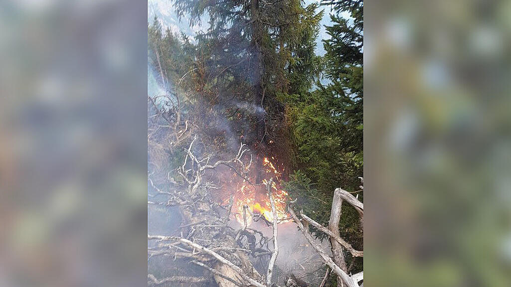 Waldbrand-Einsatz am Untersberg