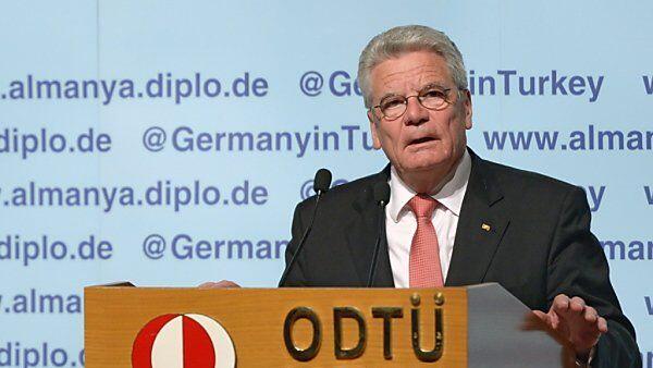 Joachim Gauck bei seiner Rede in Ankara