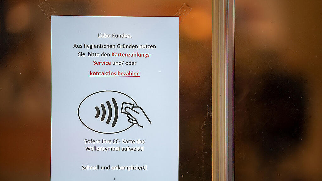 Kontaktloses Bezahlen soll die Corona-Übertragung eindämmen