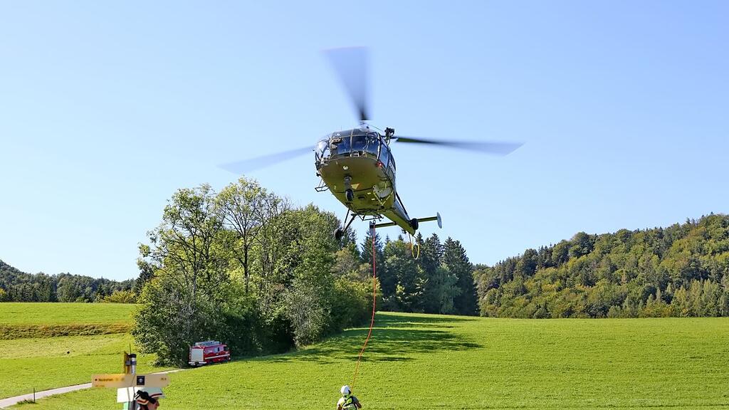 Waldbrand-Übung in Koppl und am Nockstein