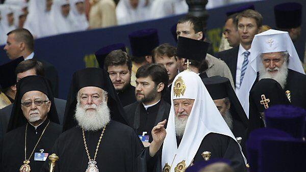 Patriarch Kyrill bei Feier am Vladimirs-Hügel
