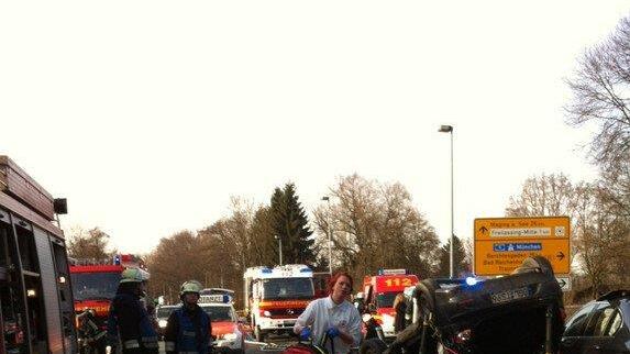 Bilder der Unfallstelle in Freilassing