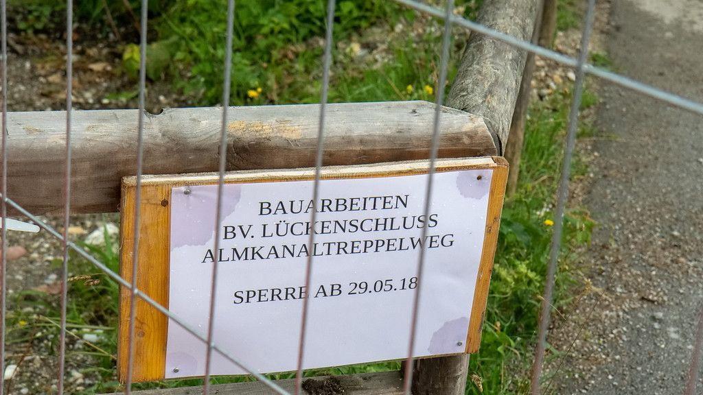 Baustelle am Almkanal