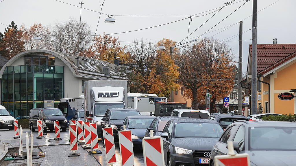 Nadelöhr für Autofahrer im Nonntal