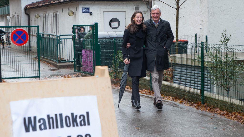 Harald Preuner bei der Stimmabgabe