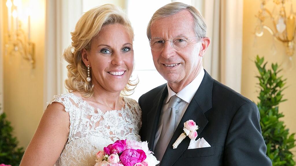 Das Brautpaar: Christina und Wilfried Haslauer.