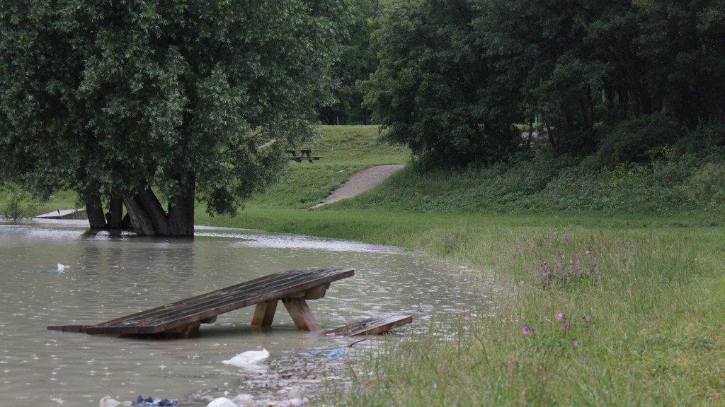 Hochwasser in Wien (Copa Cagrana)