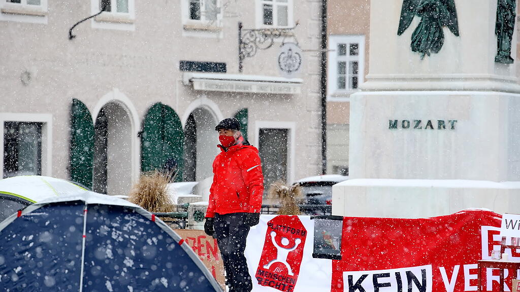 Aktivisten campieren in der Altstadt