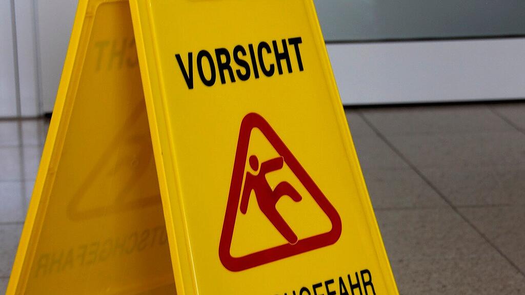 Rutschgefahr, Reinigung, Schild, SB