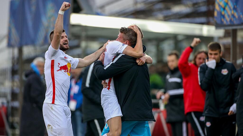 Salzburgs Topleute auf einem Bild: Valon Berisha, Konrad Laimer und Alexander Walke.